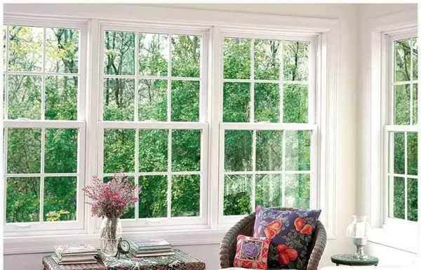 Muntins, mullions, and light coming through the windows at another MacFarlane Windows and Doors installation. 